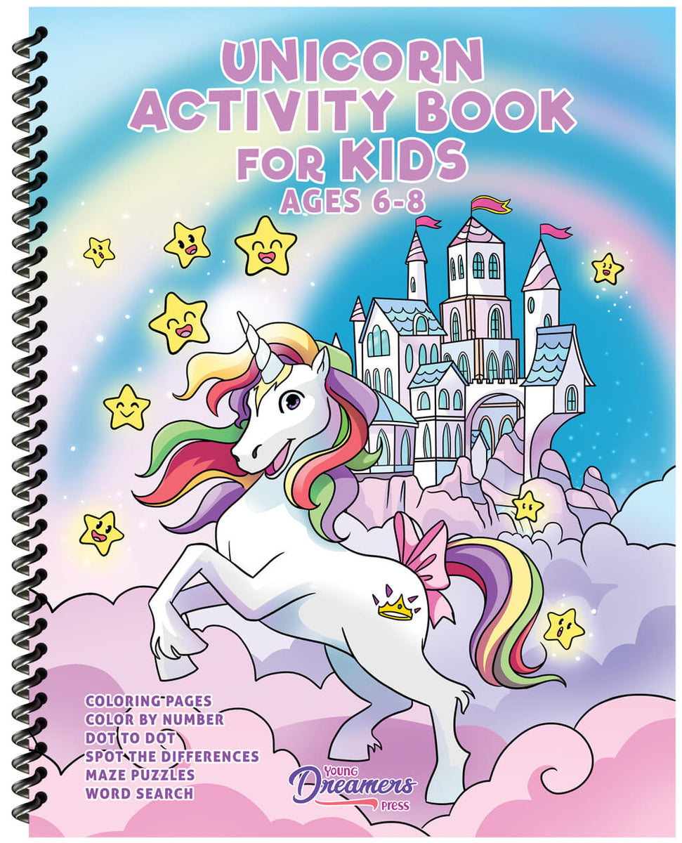 Activity Book for Kids Ages 6-8 (Spiral Edition) – Young Dreamers