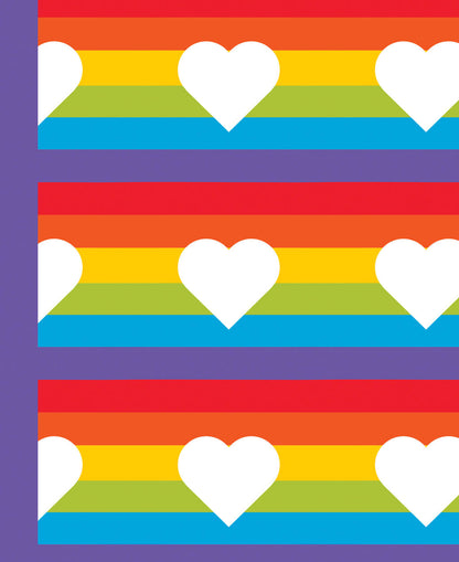 Pride Rainbow with Hearts Notebook Wide Ruled