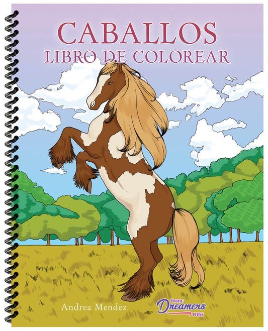 Caballos libro de colorear (Encuadernación en espiral)