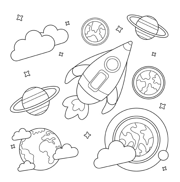 Libro da colorare sistema solare per bambini: Astronauti, pianeti, navi  spaziali e universo per bambini dai 6 agli 8 anni (Paperback)