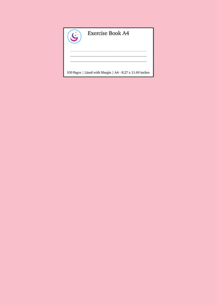 Exercise Book A4 Lined with Margin: Pink School Journal Notebook – Young  Dreamers Press